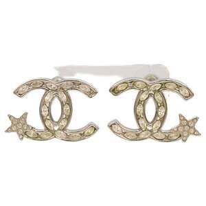 Chanel Cc Logo Star Earrings Silver- #243986C86B